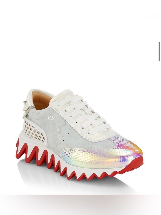 Christian Louboutin Shoes - Size 38 Christian Louboutin Loubishark Iridescent Sneakers